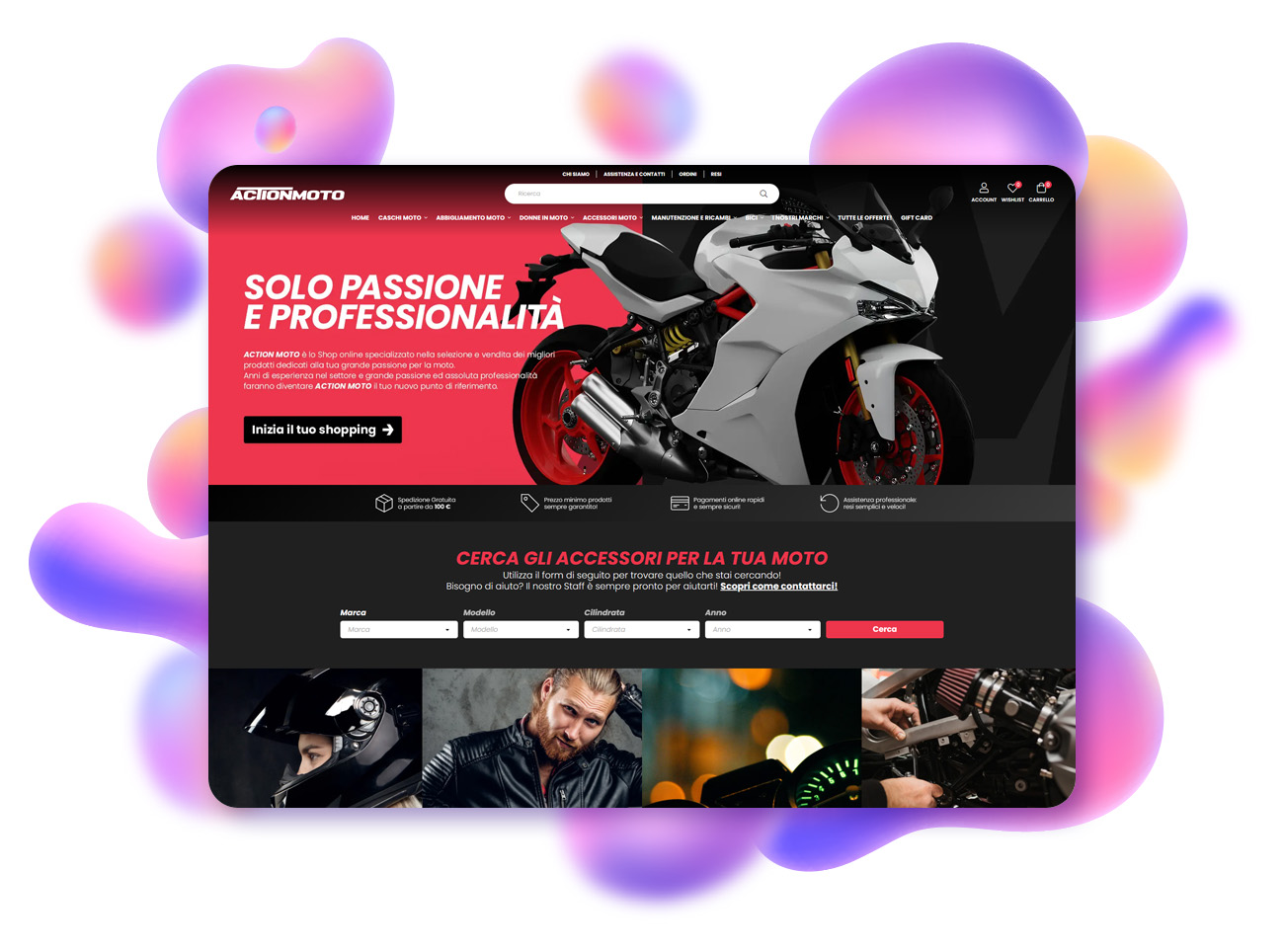 progetto ecommerce actionmoto