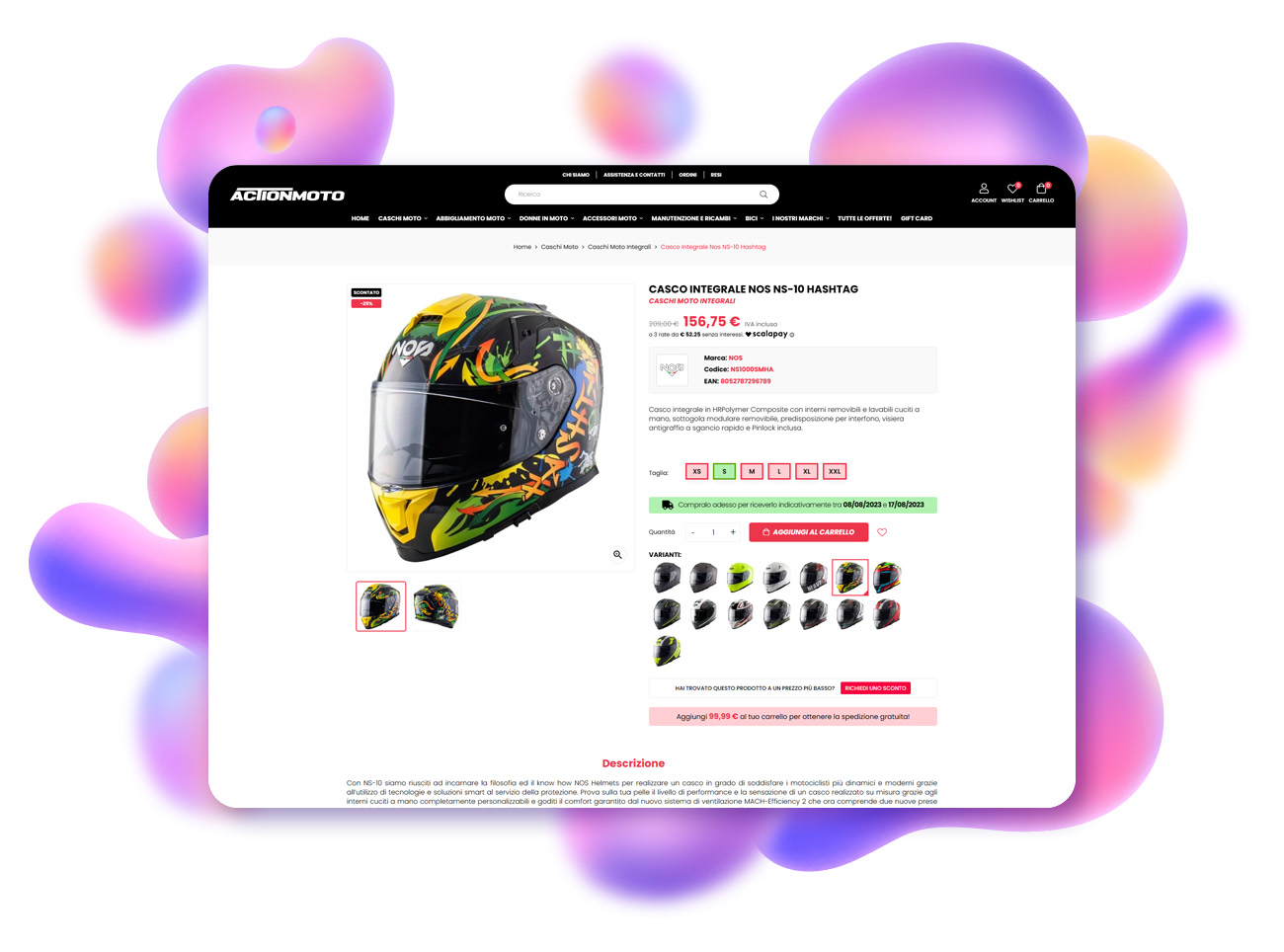 progetto ecommerce actionmoto