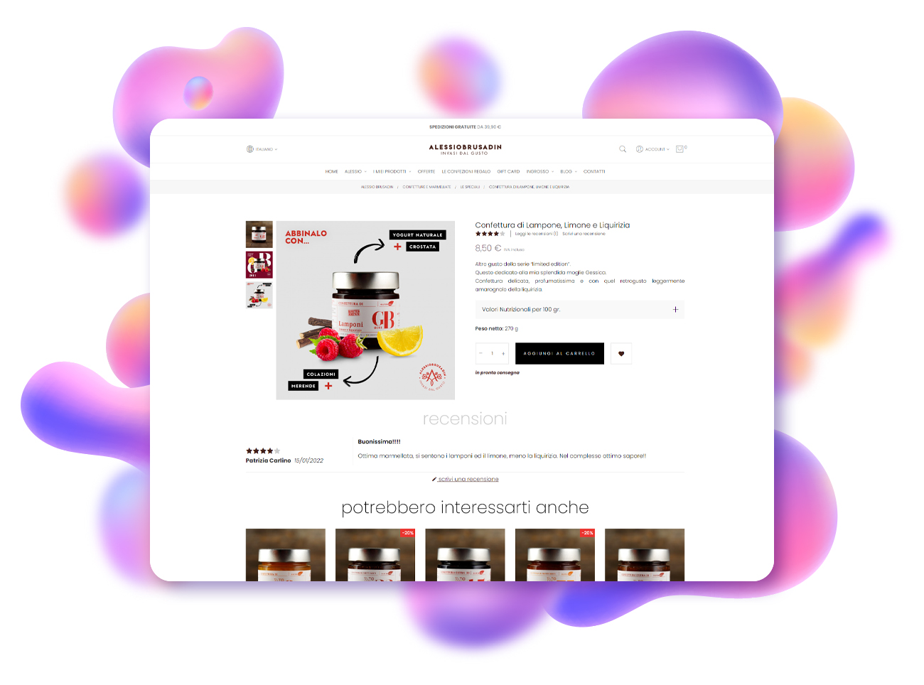 progetto ecommerce e grafico alessio brusadin