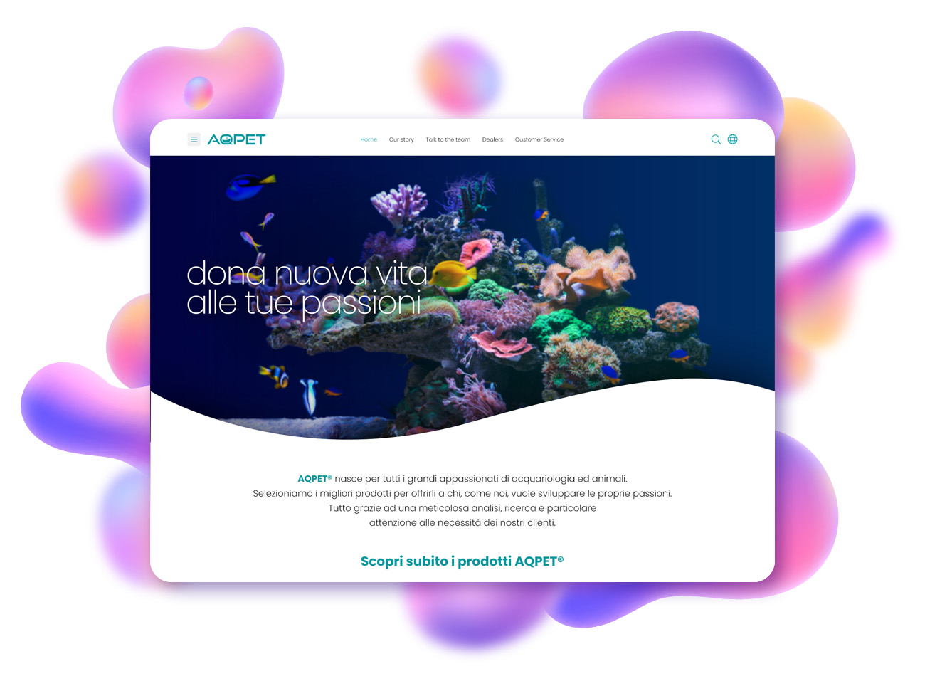 progetto website aqpet
