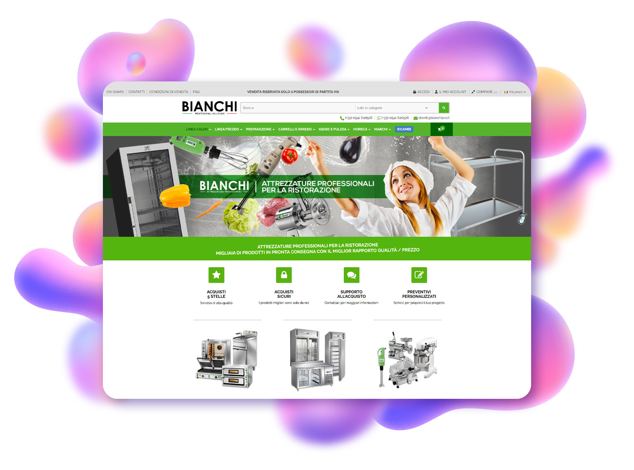 progetto website bianchi pro