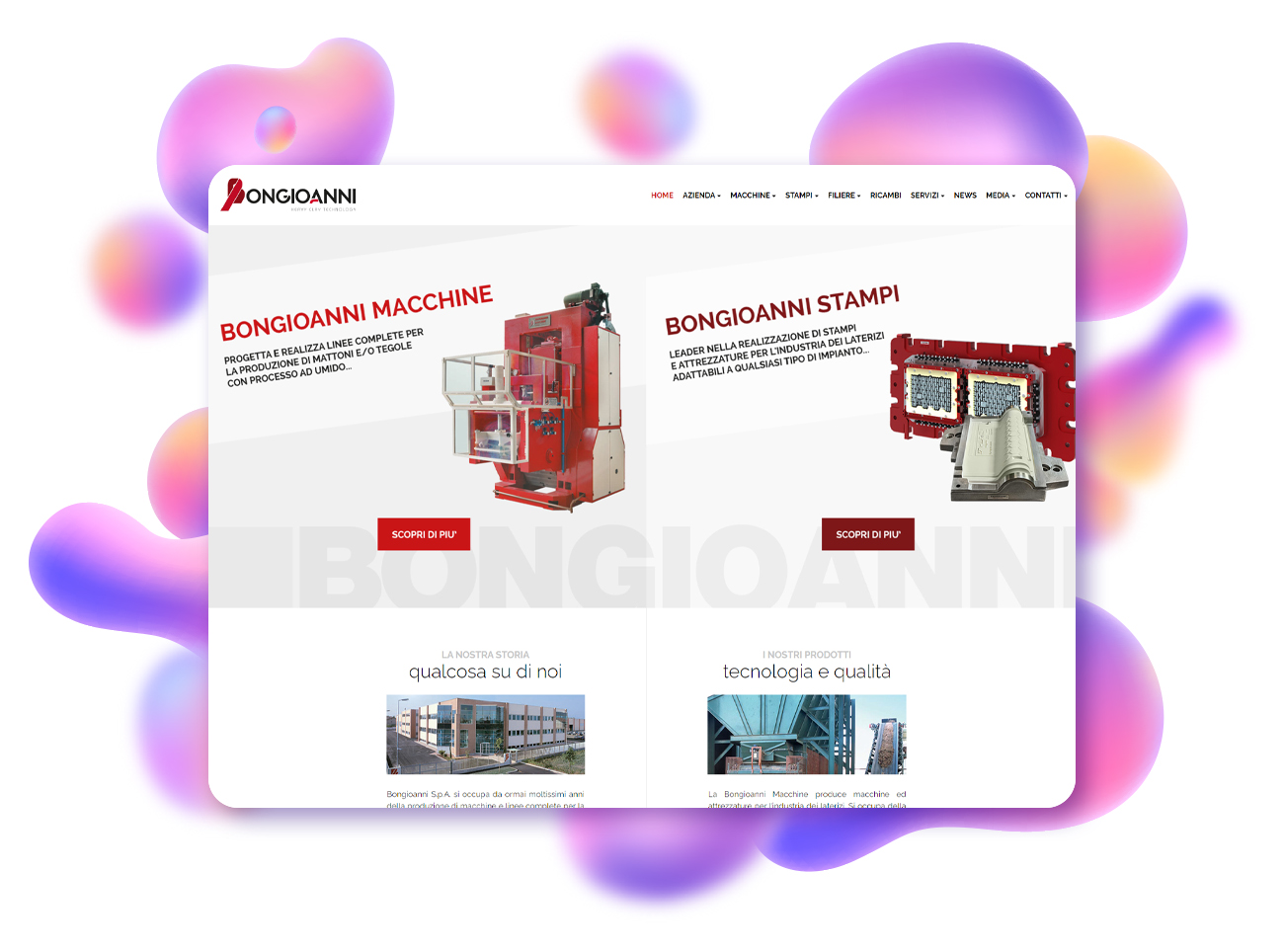 progetto website bongioanni macchine spa