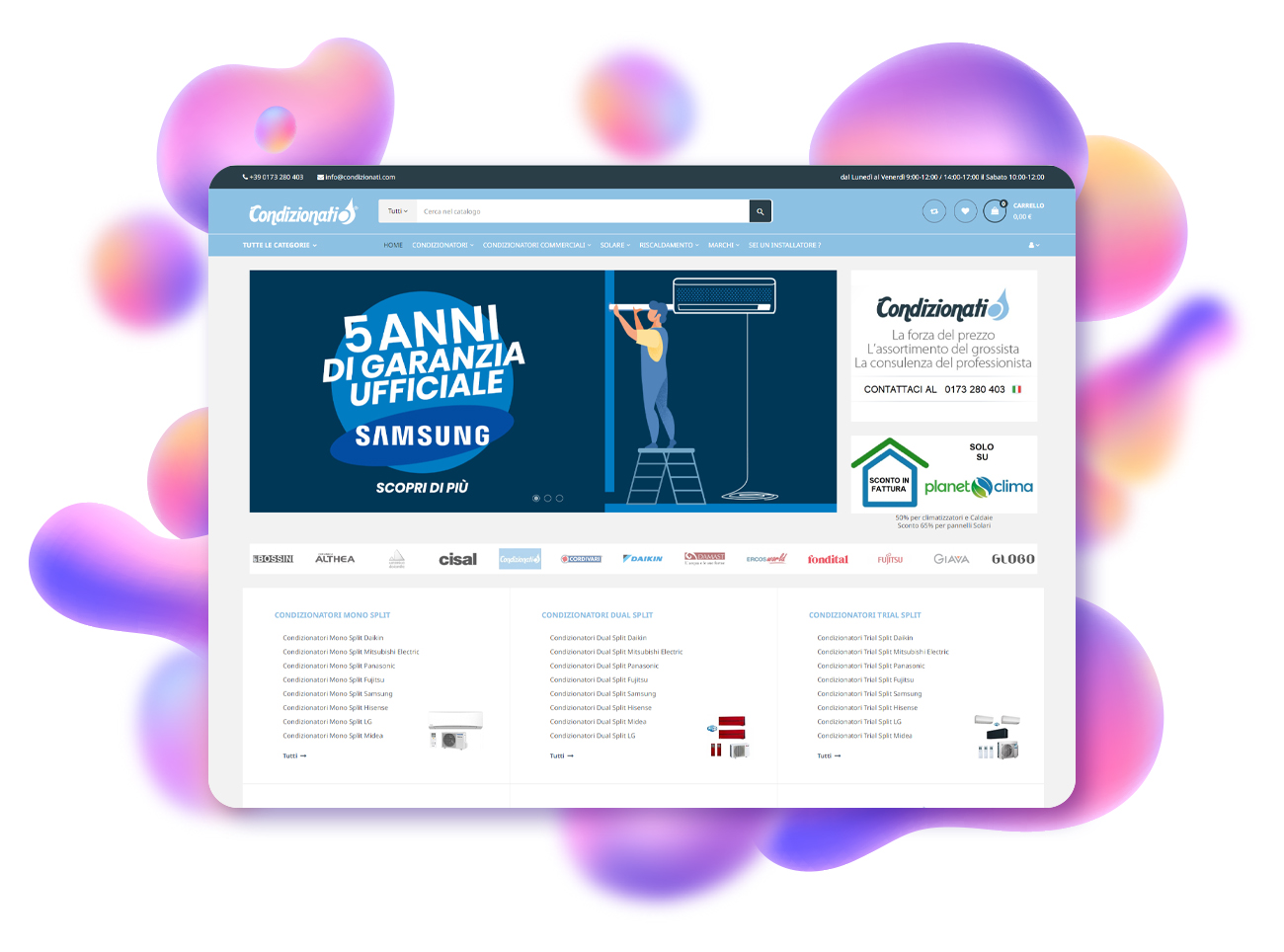 progetto ecommerce condizionati