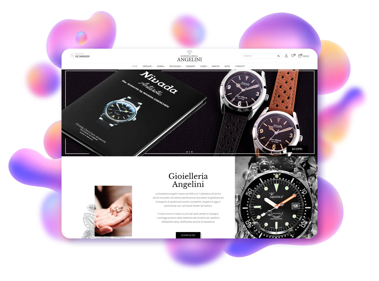 progetto ecommerce gioielleria angelini