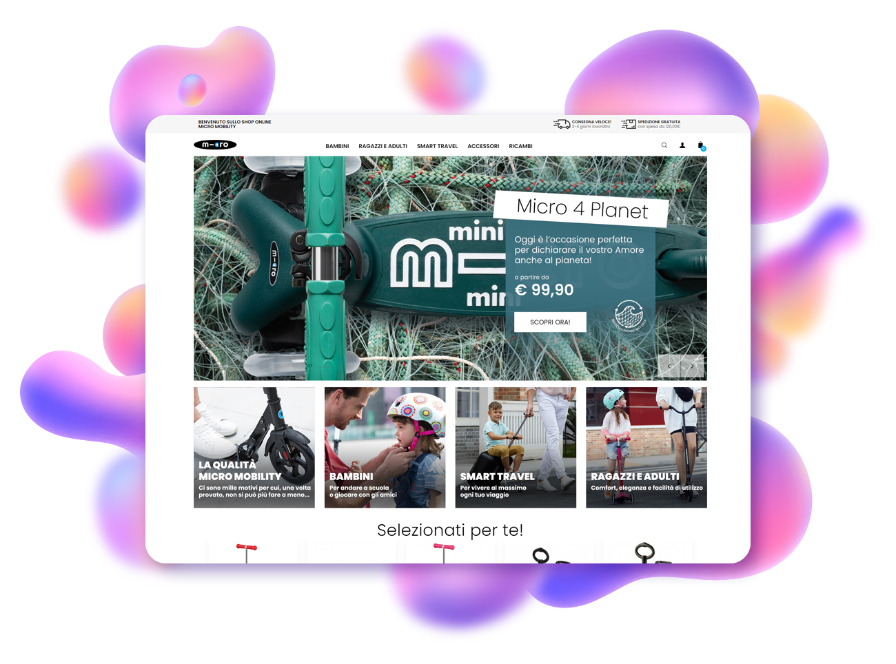 progetto ecommerce micro mobility