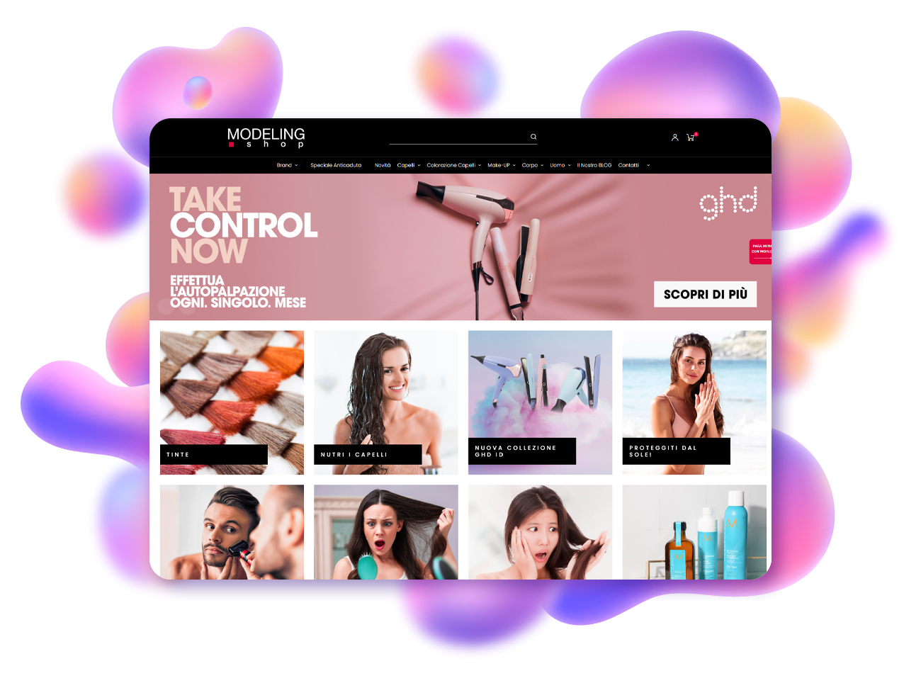 progetto ecommerce modeling shop