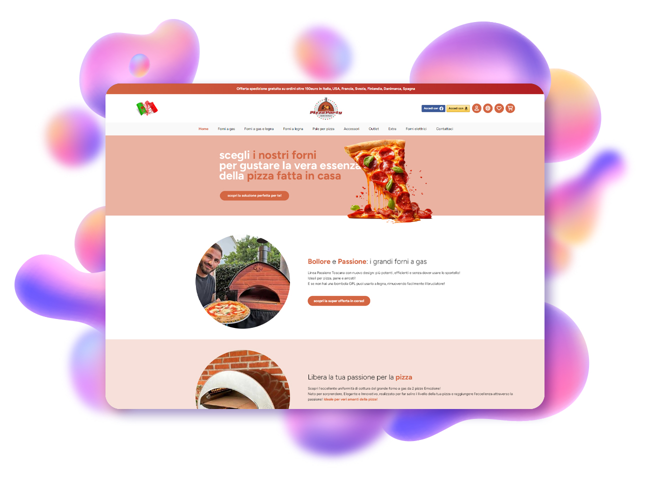 progetto ecommerce pizza party