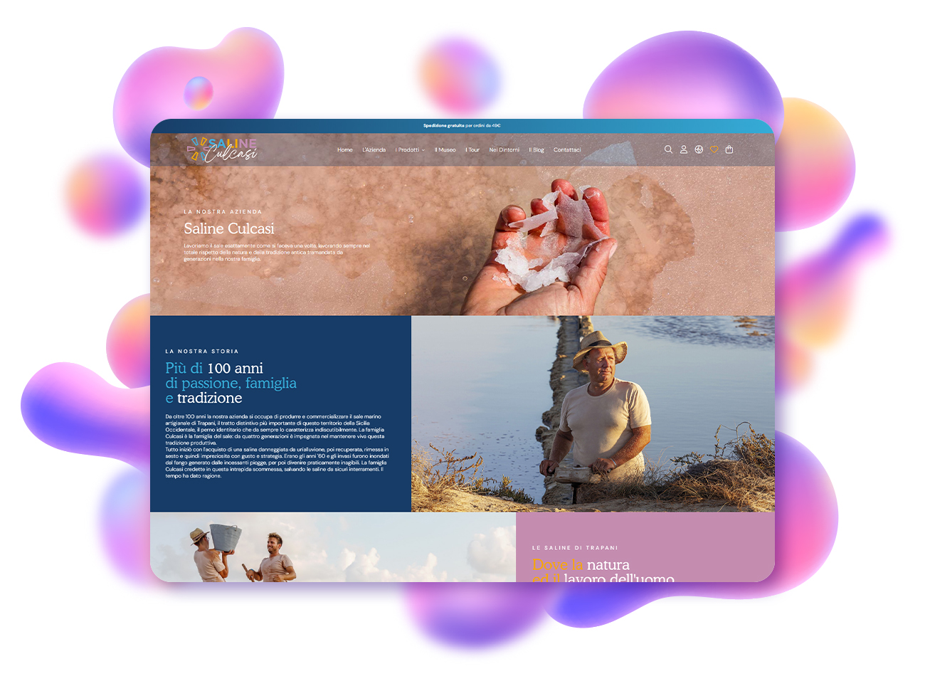 progetto ecommerce saline culcasi