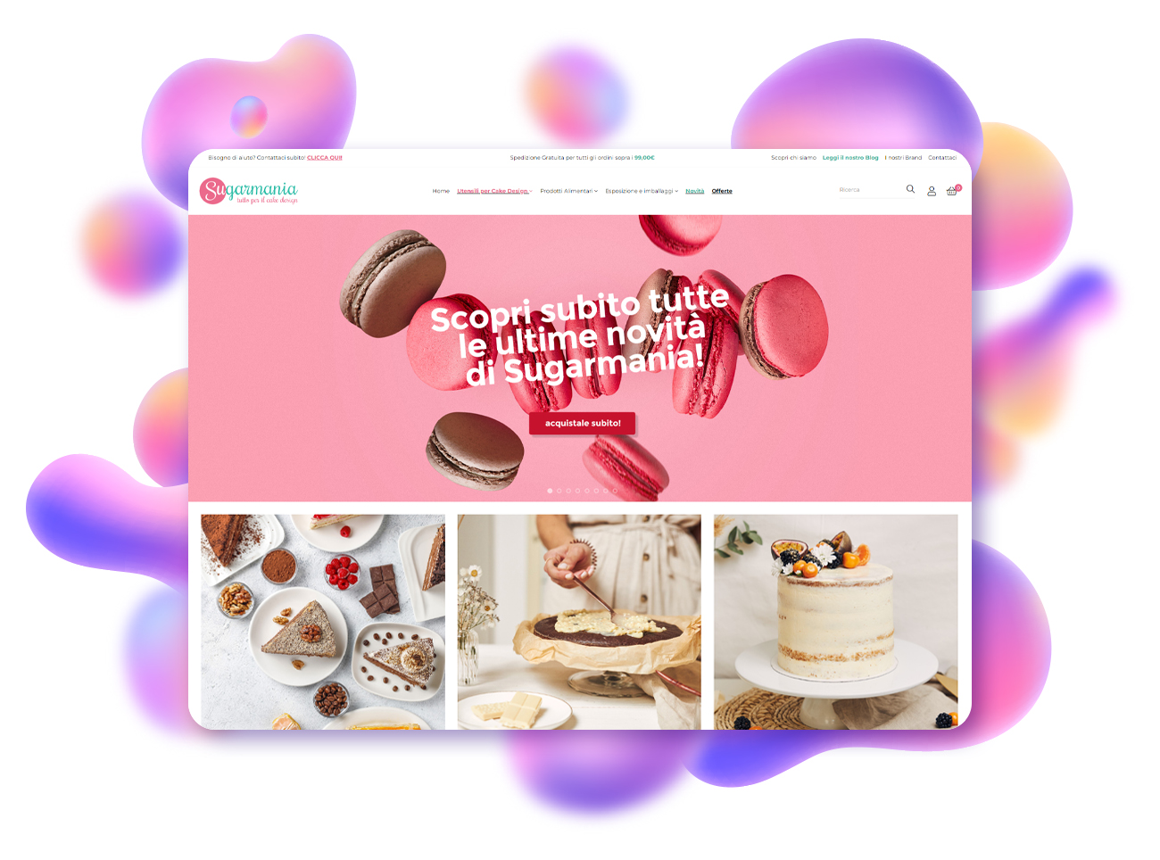 progetto ecommerce e grafico sugarmania