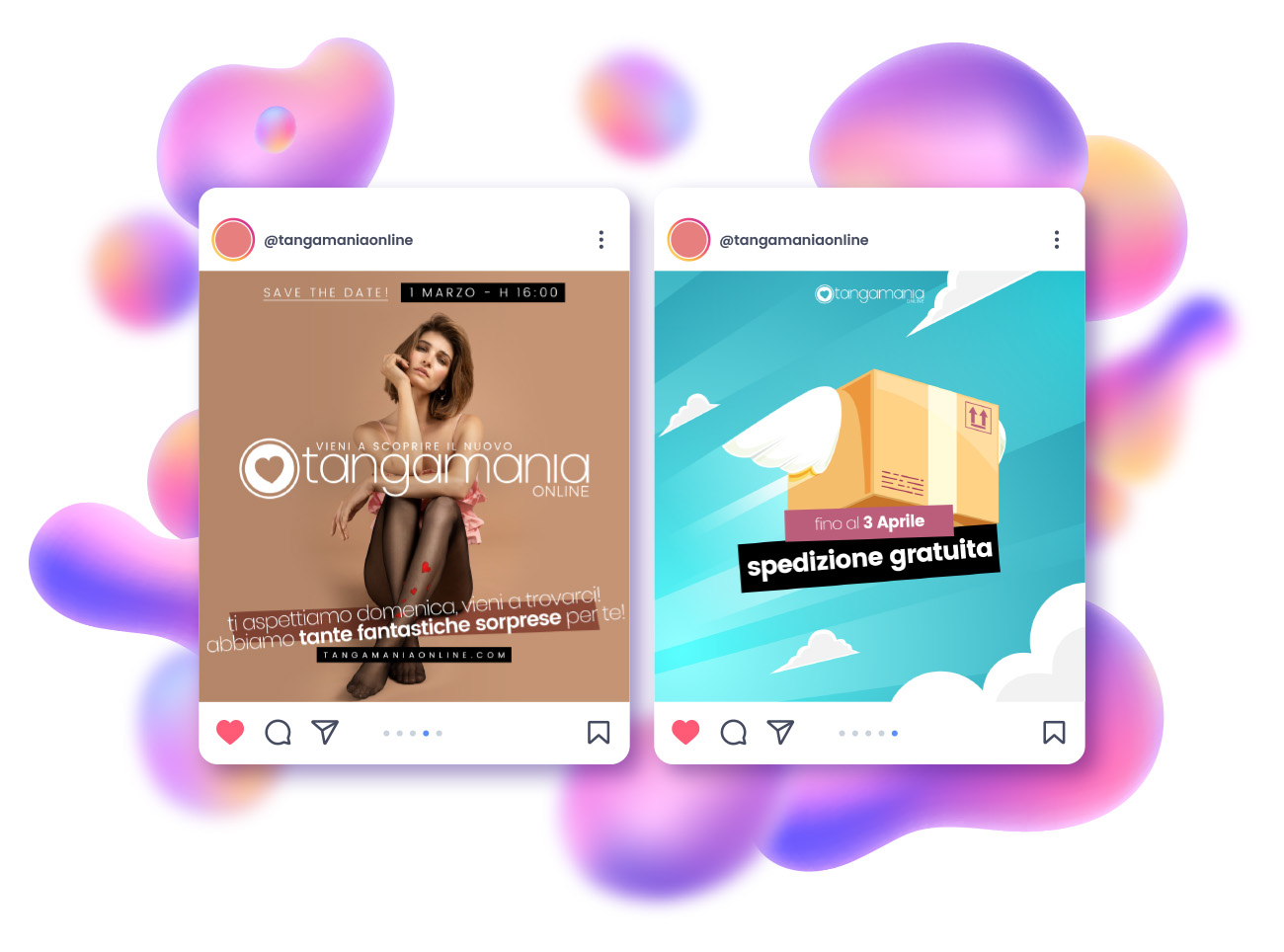 progetto ecommerce e grafico tangamania online