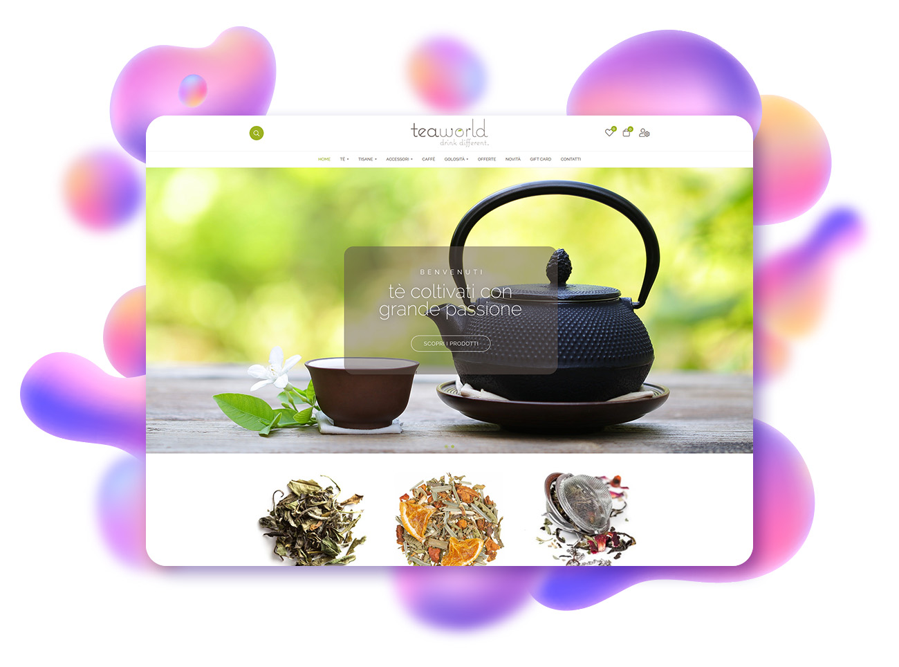 progetto ecommerce tea world shop