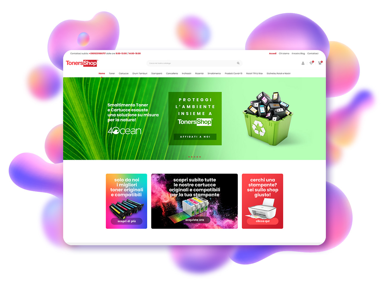 progetto ecommerce toners shop