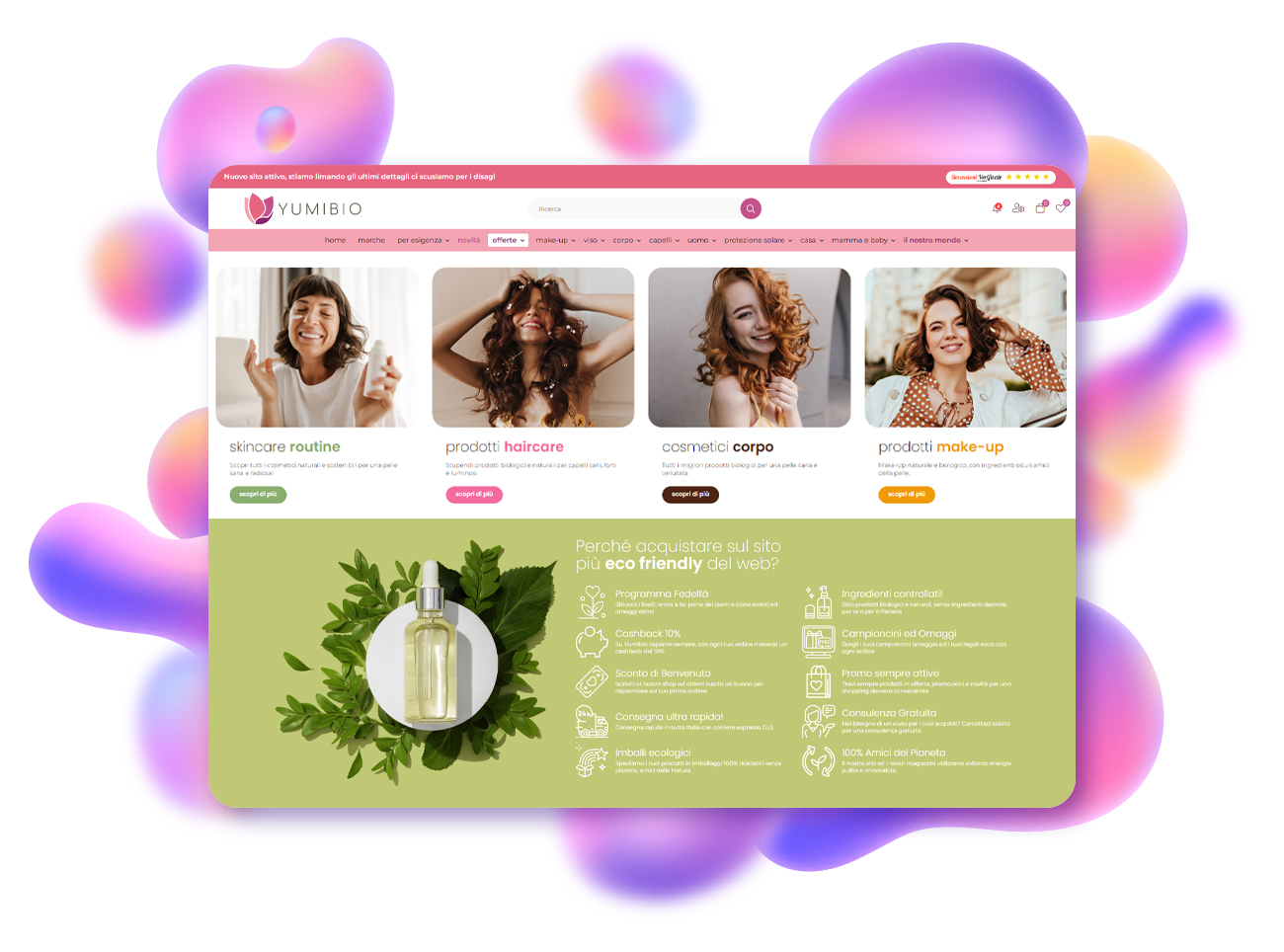 progetto ecommerce yumibio